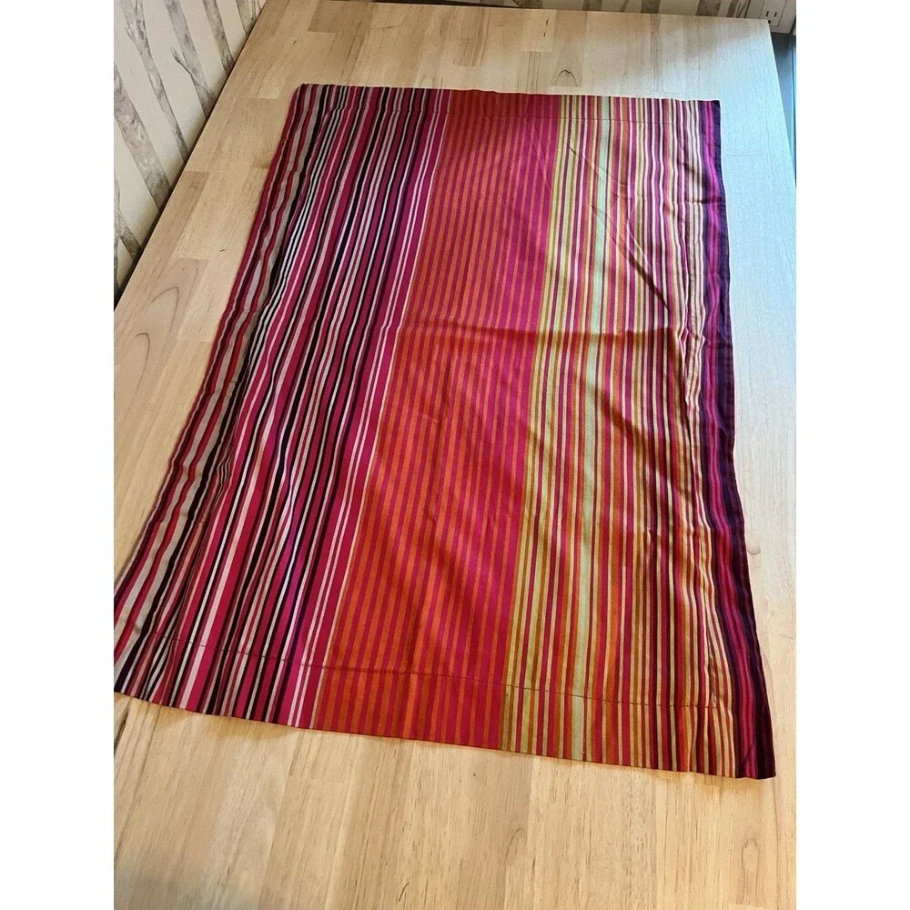 IKEA Andrea Satin Pink Yellow Orange Purple Stripes standard pillow sham case